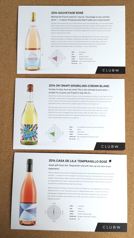 Club W Wine Subscription Review & Coupon – August 2015 - Cards1