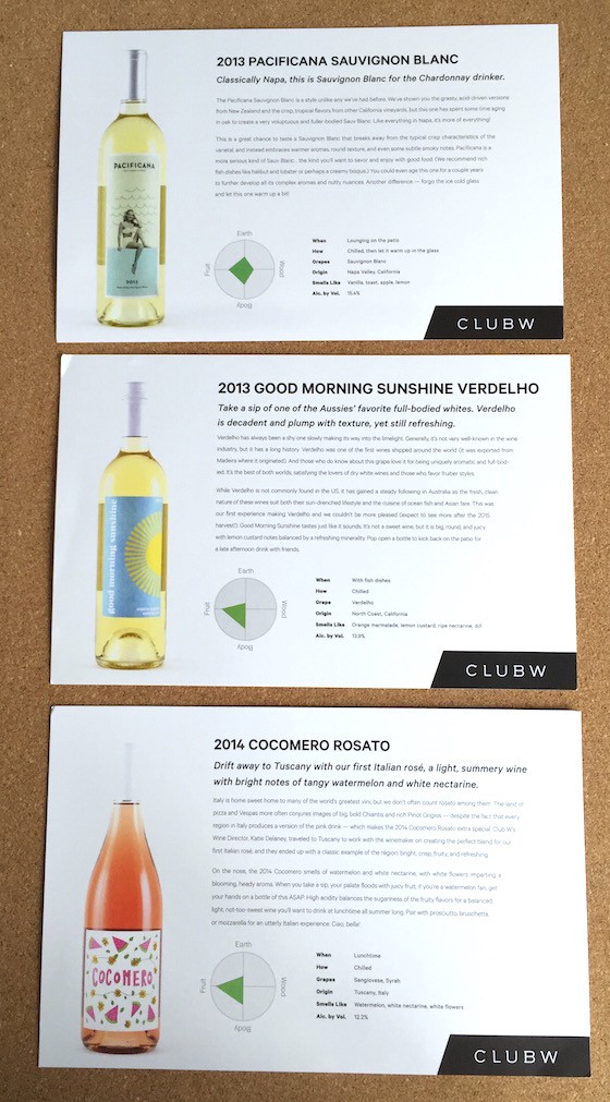 Club W Wine Subscription Review & Coupon – August 2015 - Cards2