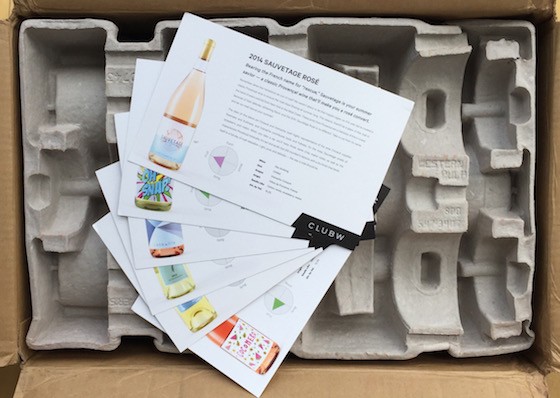 Club W Wine Subscription Review & Coupon – August 2015 - Inside