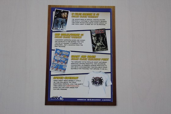 Comic Block Subscription Box Review + Coupon August 2015 - card back