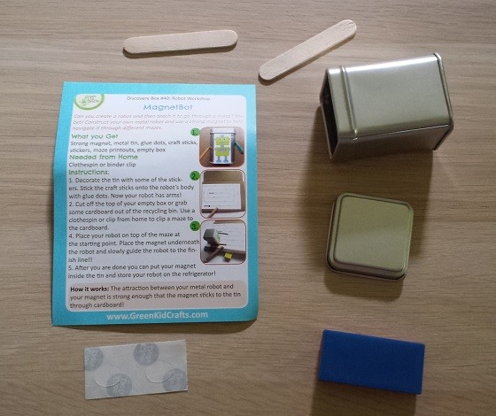 Green Kid Crafts Subscription Box Review July 2015 - magnetbot-supplies
