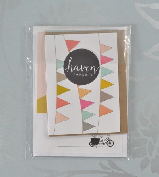 Haven Paperie Subscription Box Review August 2015 - 2