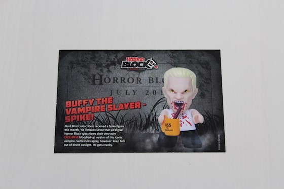 Horror Block Subscription Box Review – July 2015 - Card Front