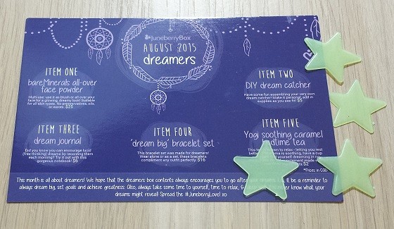 Juneberry Subscription Box Review August 2015 - info