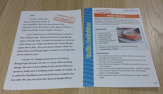 Little Passports Subscription Box Review August 2015 - letter-booklet