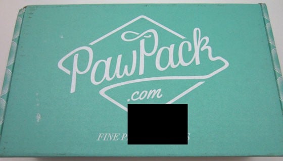 Paw Pack Subscription Box Review August 2015 - box