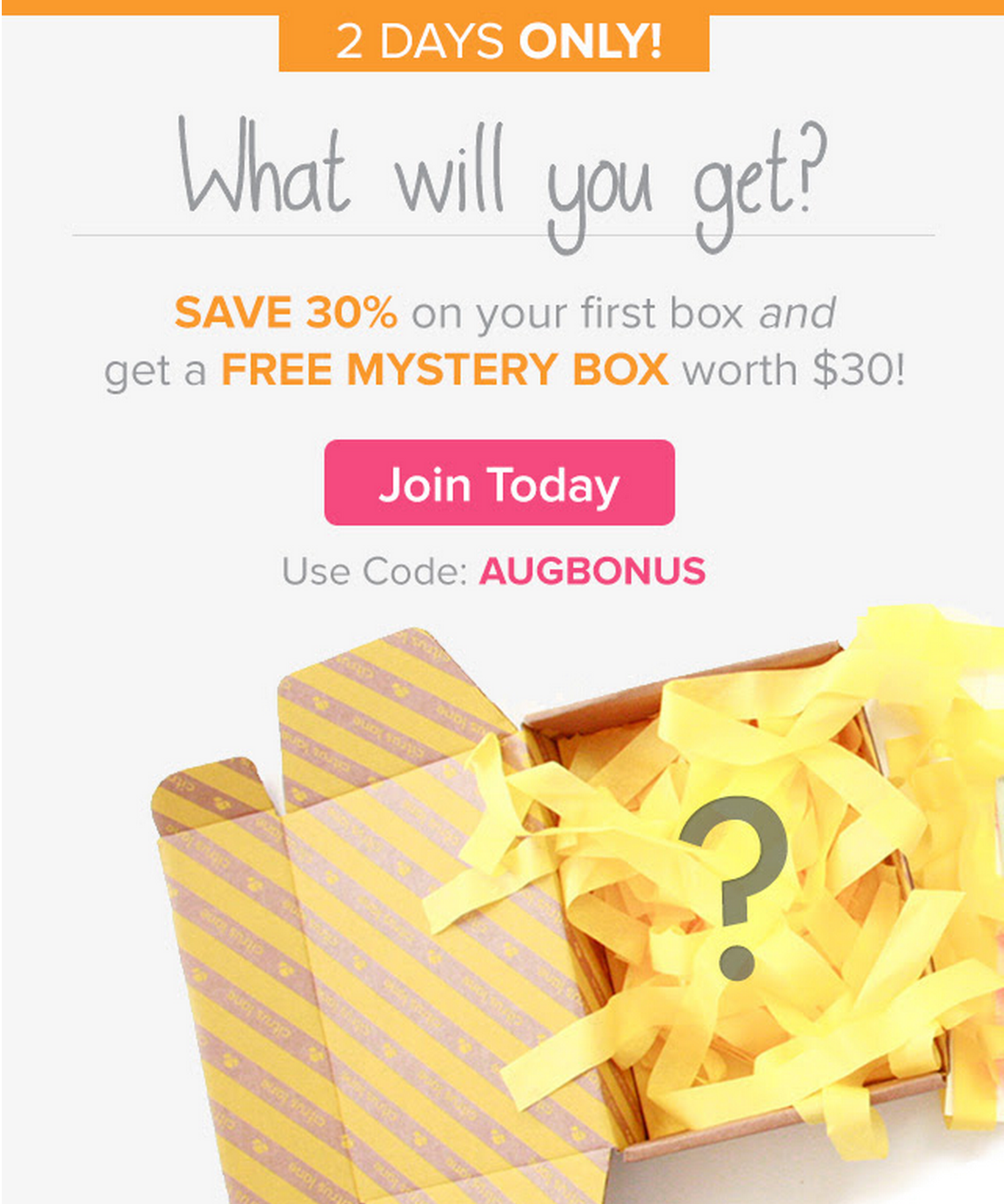 2 Days Only – Free Mystery Box + 30% Off Citrus Lane!