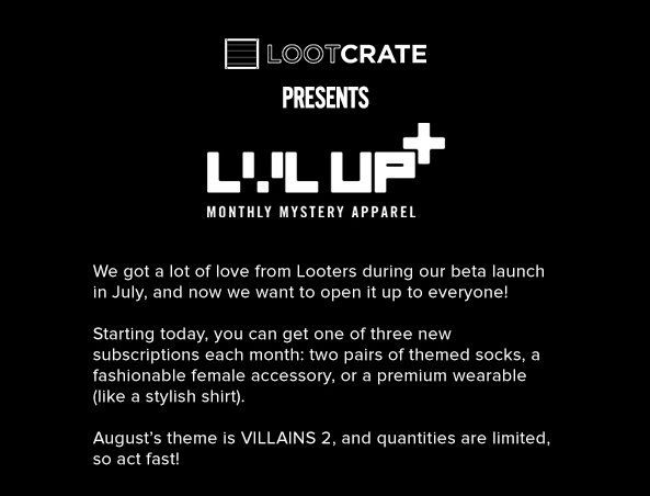 Loot Crate Lvl Up Annoucement