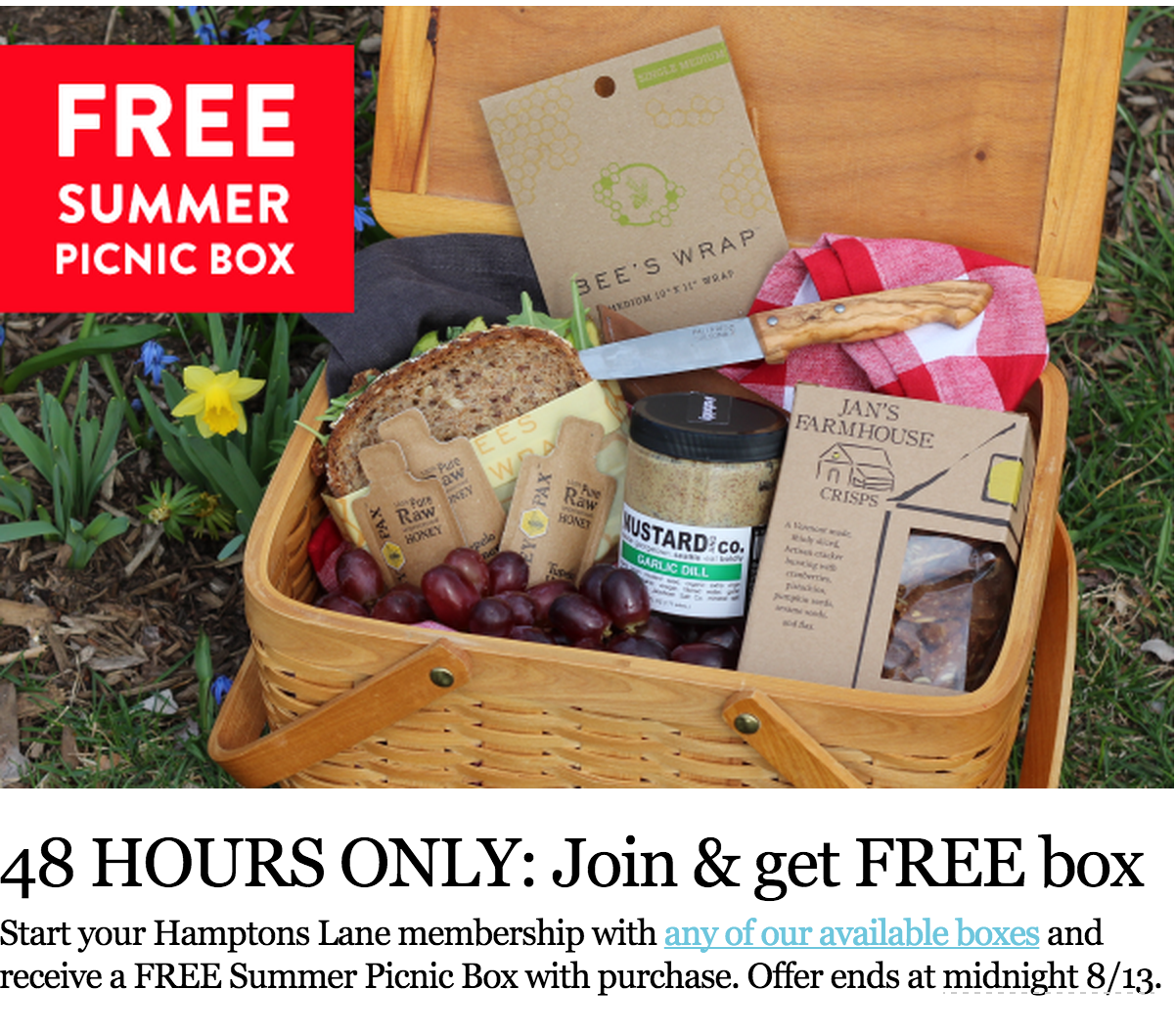 48 Hours Only - Free Hamptons Lane Box with Subscription