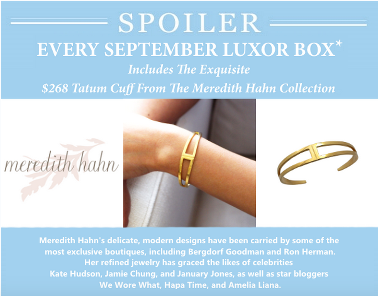 July 2015 Luxor Box Spoiler@