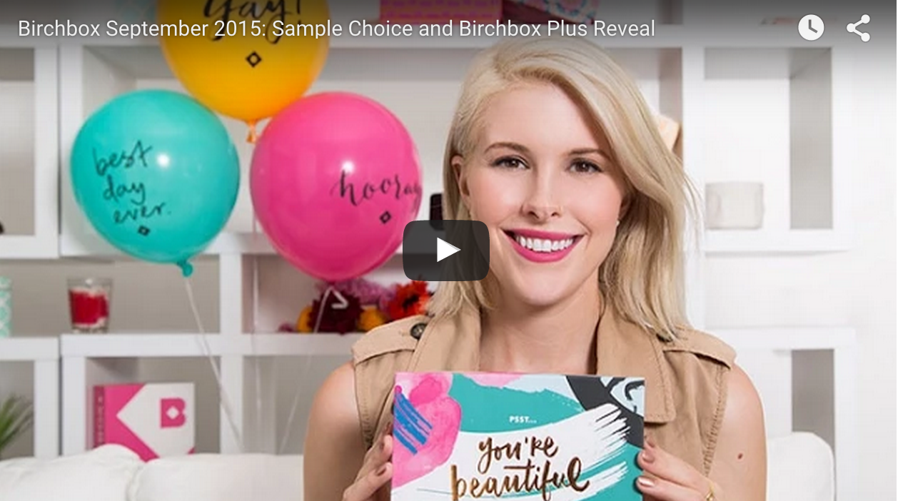 Birchbox Sample Choice for September 2015