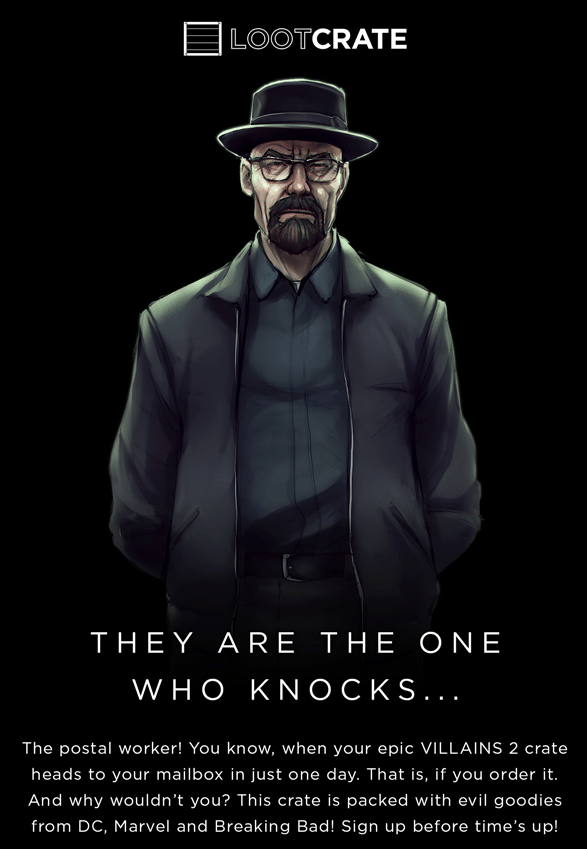 A Breaking Bad Item will be in this month's Loot Crate