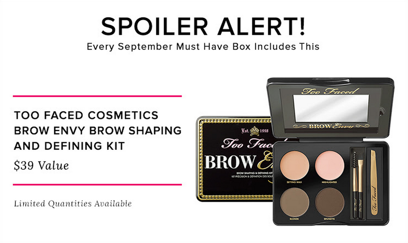 Too Faced Cosmetics Spoiler