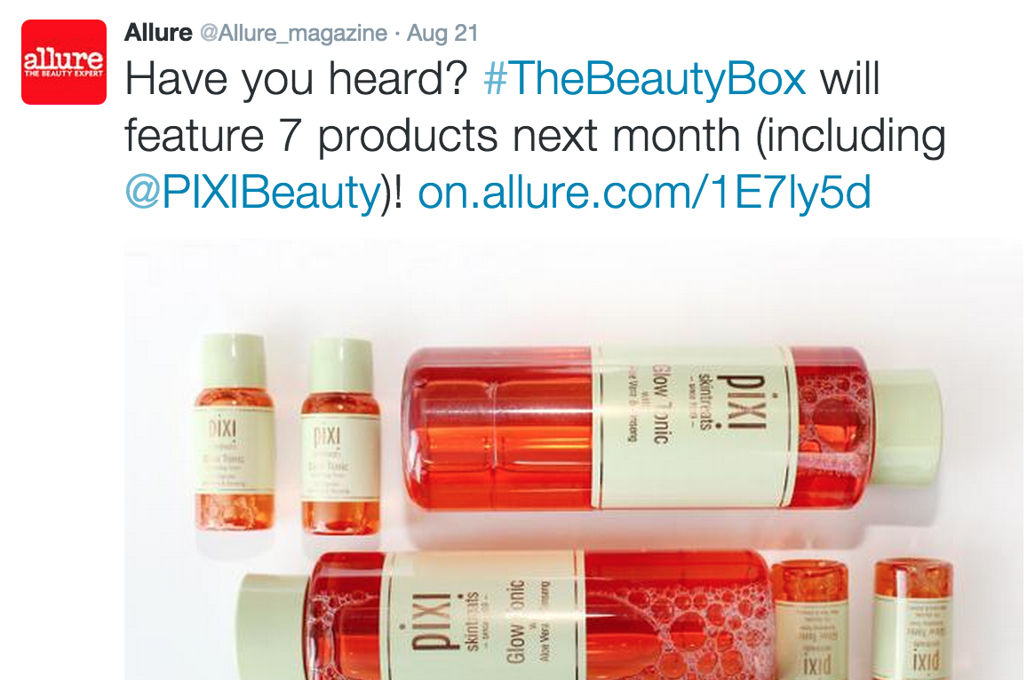 Allure Beauty Box September 2015 Spoilers! Pixi