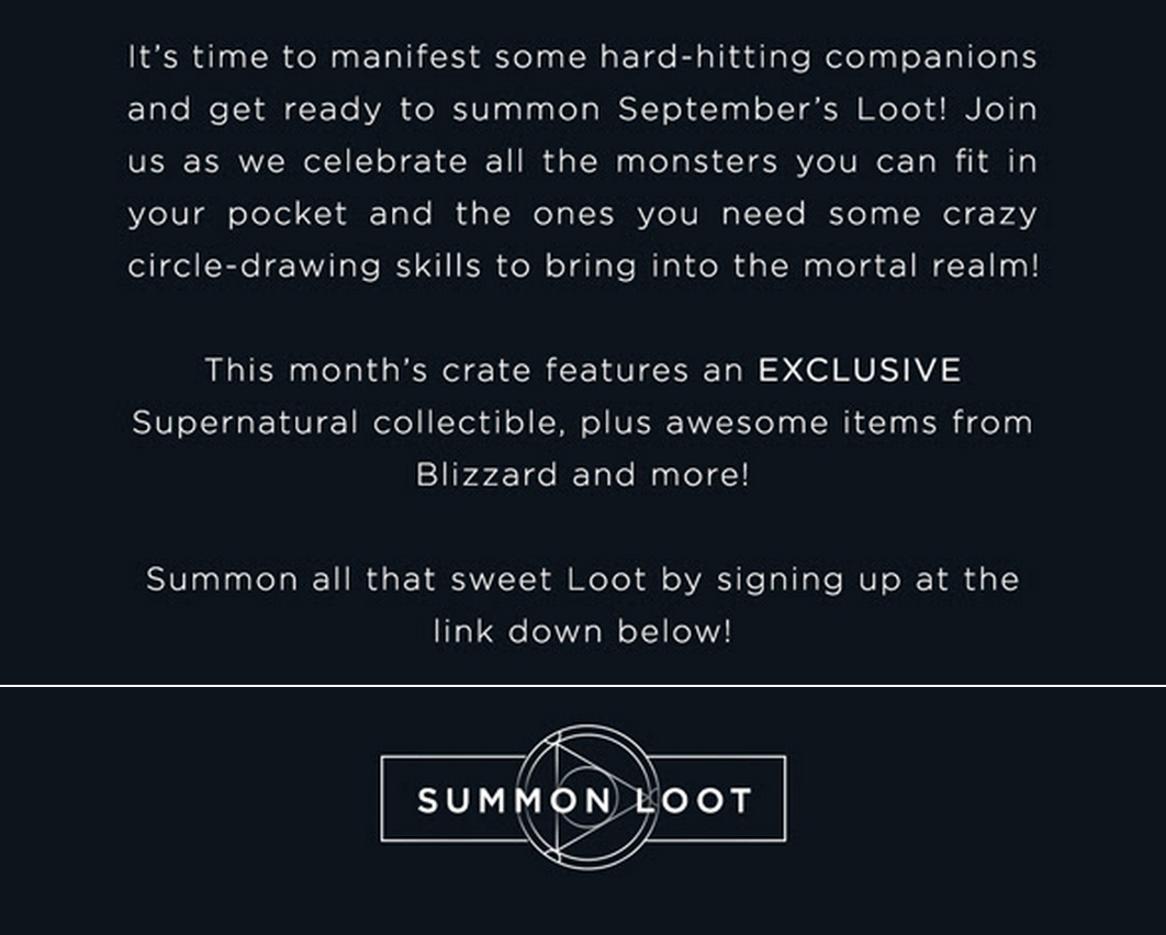 Loot Crate September 2015 Spoilers & Coupon! Details