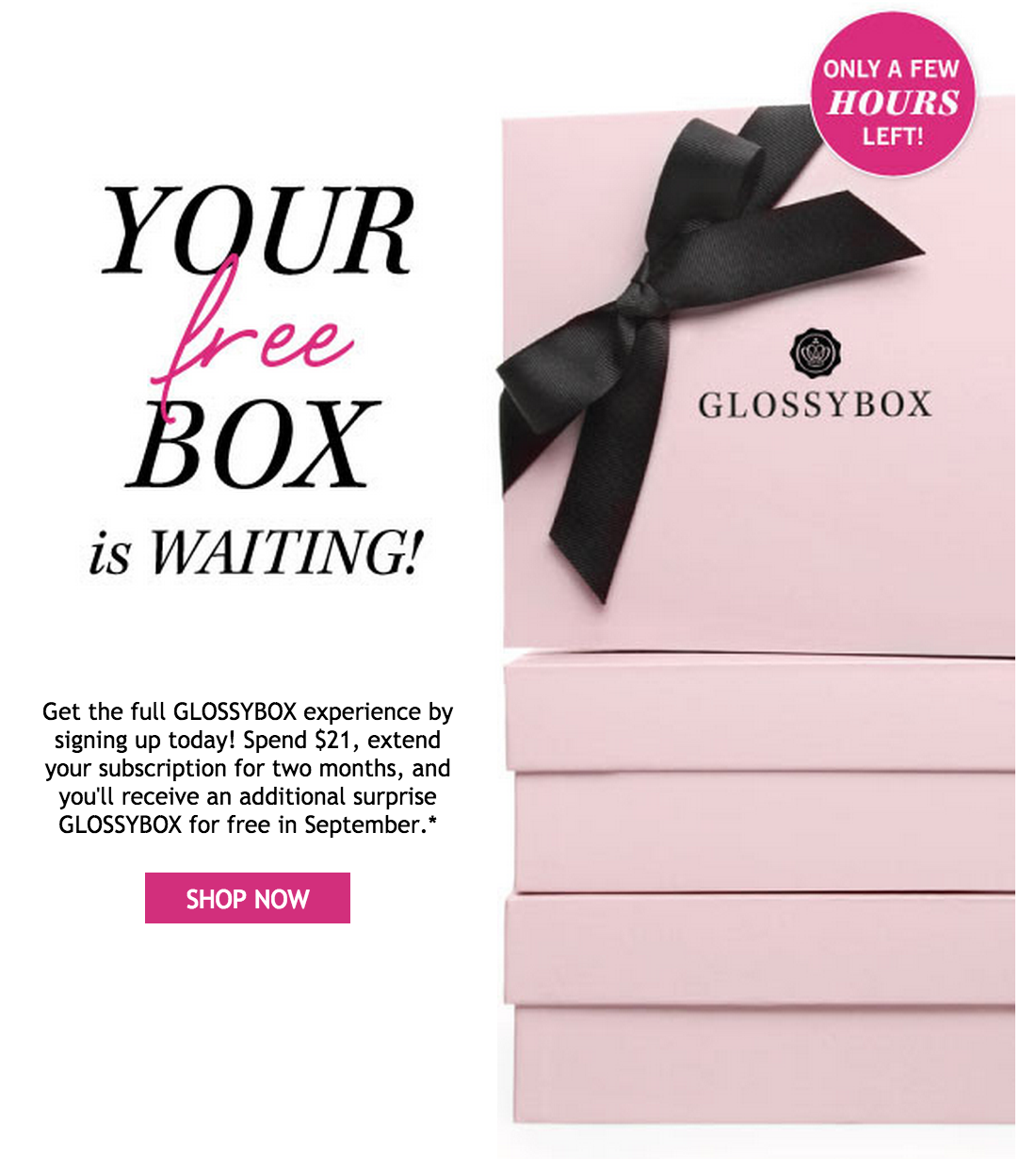 Free Bonus GlossyBox Offer