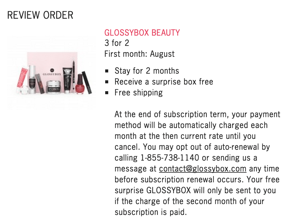 GlossyBox Offer