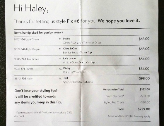 Stitch Fix Maternity Review – August 2015 - info 2