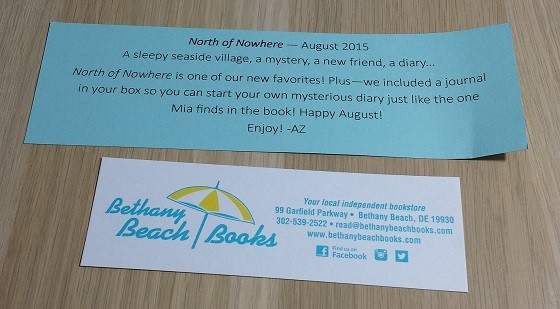 The Book Drop Children's Subscription Box Review – August 2015 -bookmark