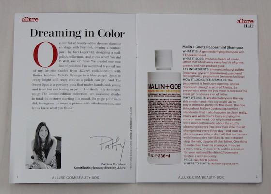 Allure Beauty Box Subscription Box Review – August 2015 Letter