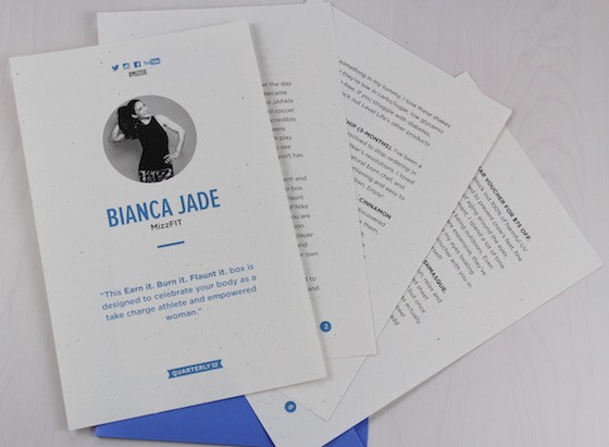 Check out my review of the Bianca Jade MizzFit Quarterly Subscription Box #MIZ08 Letter