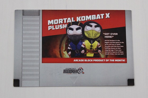 Arcade Block Subscription Box Review August 2015 - Card Front