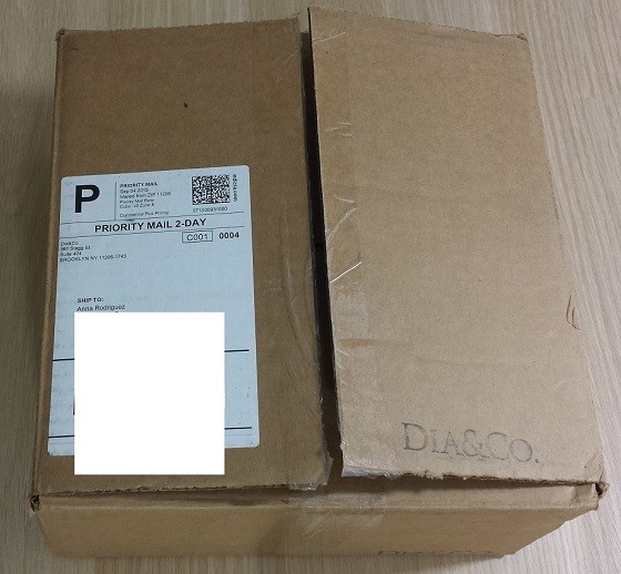 Dia & Co. Subscription Review September 2015 - box