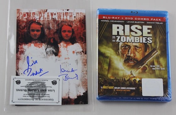 Horror Block Subscription Box Review August 2015 - Rise of the Zombies and Shining Twins Autographed Photo