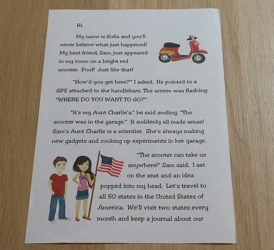 Little Passports USA Subscription Box Review September 2015 - letter