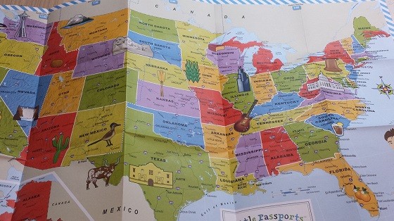 Little Passports USA Subscription Box Review September 2015 - map