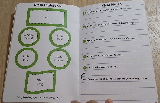 Little Passports USA Subscription Box Review September 2015 - notebook-inside