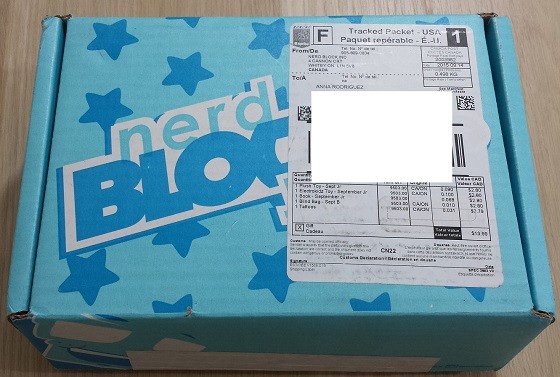 Nerd Block Junior Boys Subscription Box Review September 2015 - box
