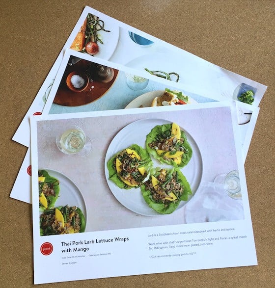 Plated Subscription Box Review September 2015 - Recipes