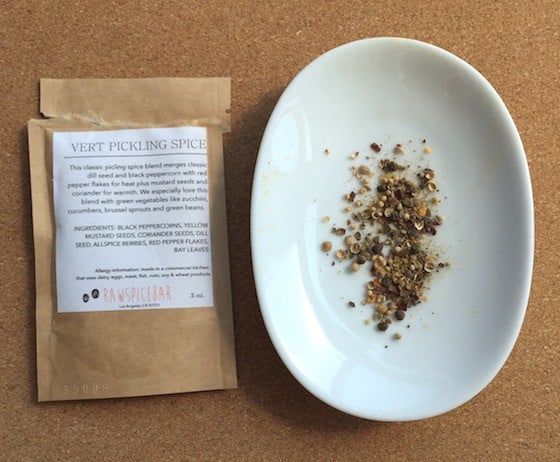 RawSpiceBar Subscription Box Review August 2015 - Vert