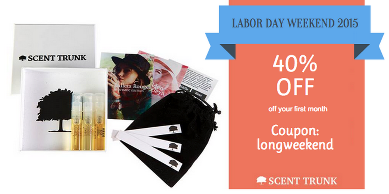 Scent Trunk Labor Day Coupon – 40% Off Your First Month