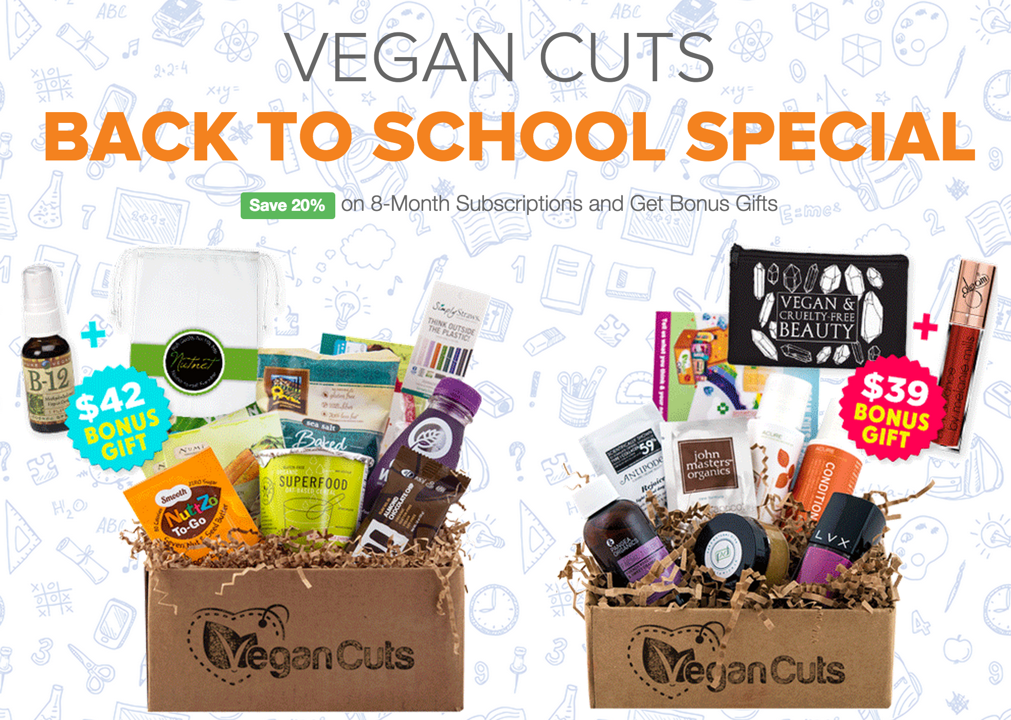 Vegan Cuts Back To School Sale – 20% Off + Free Gifts!