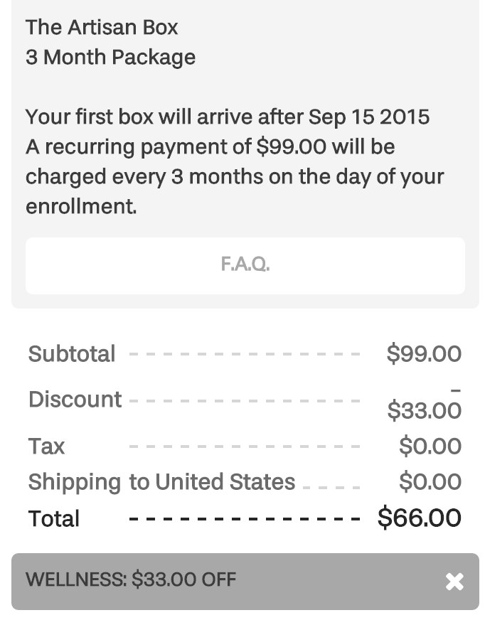 Coupon in Cart