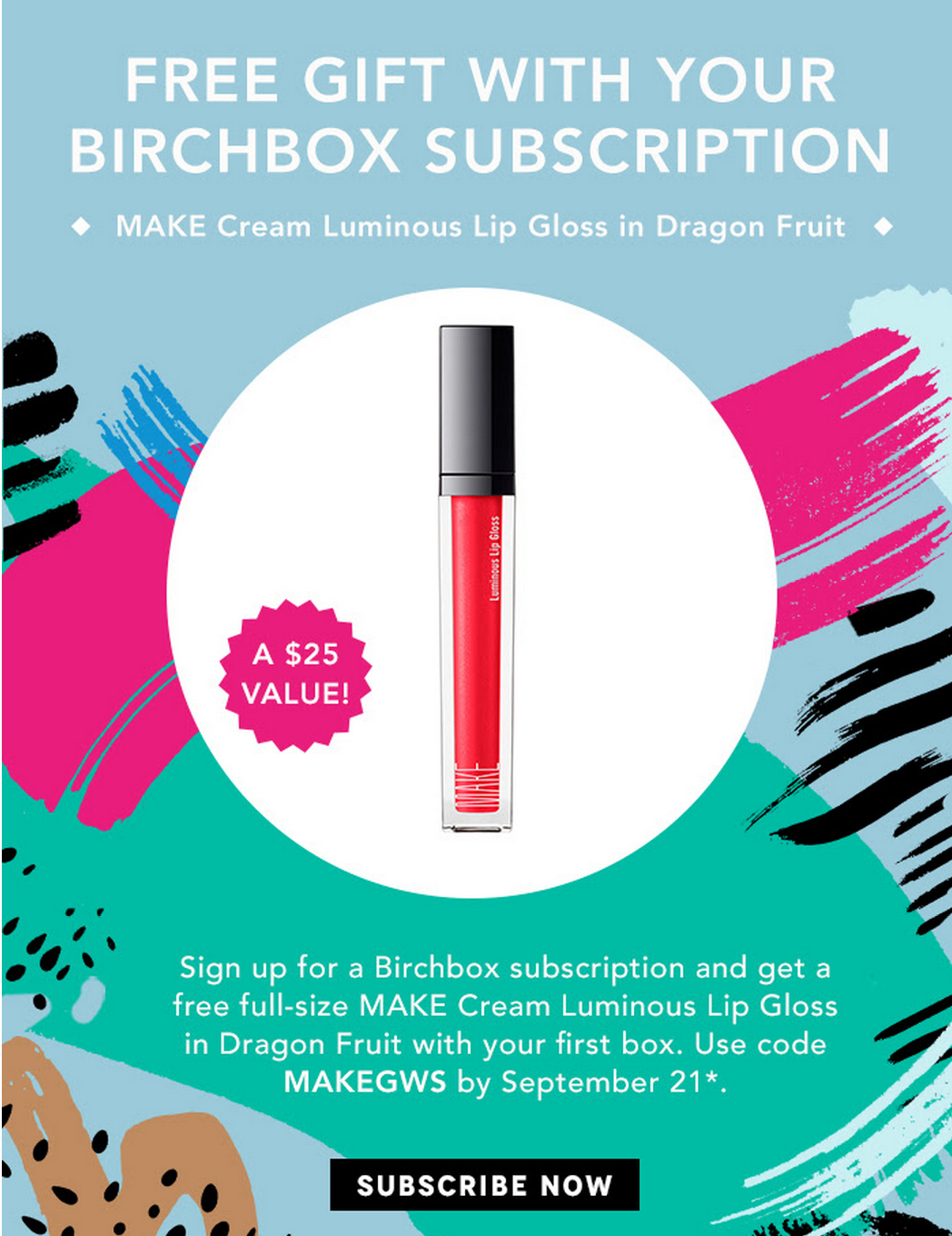 Birchbox Subscription Deal - free lipgloss!