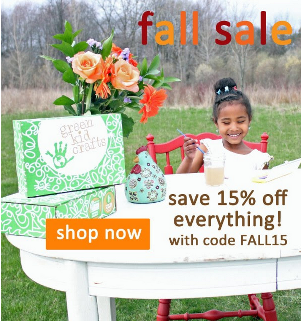 Green Kid Crafts Fall Sale – 15% Off Any Length Subscription