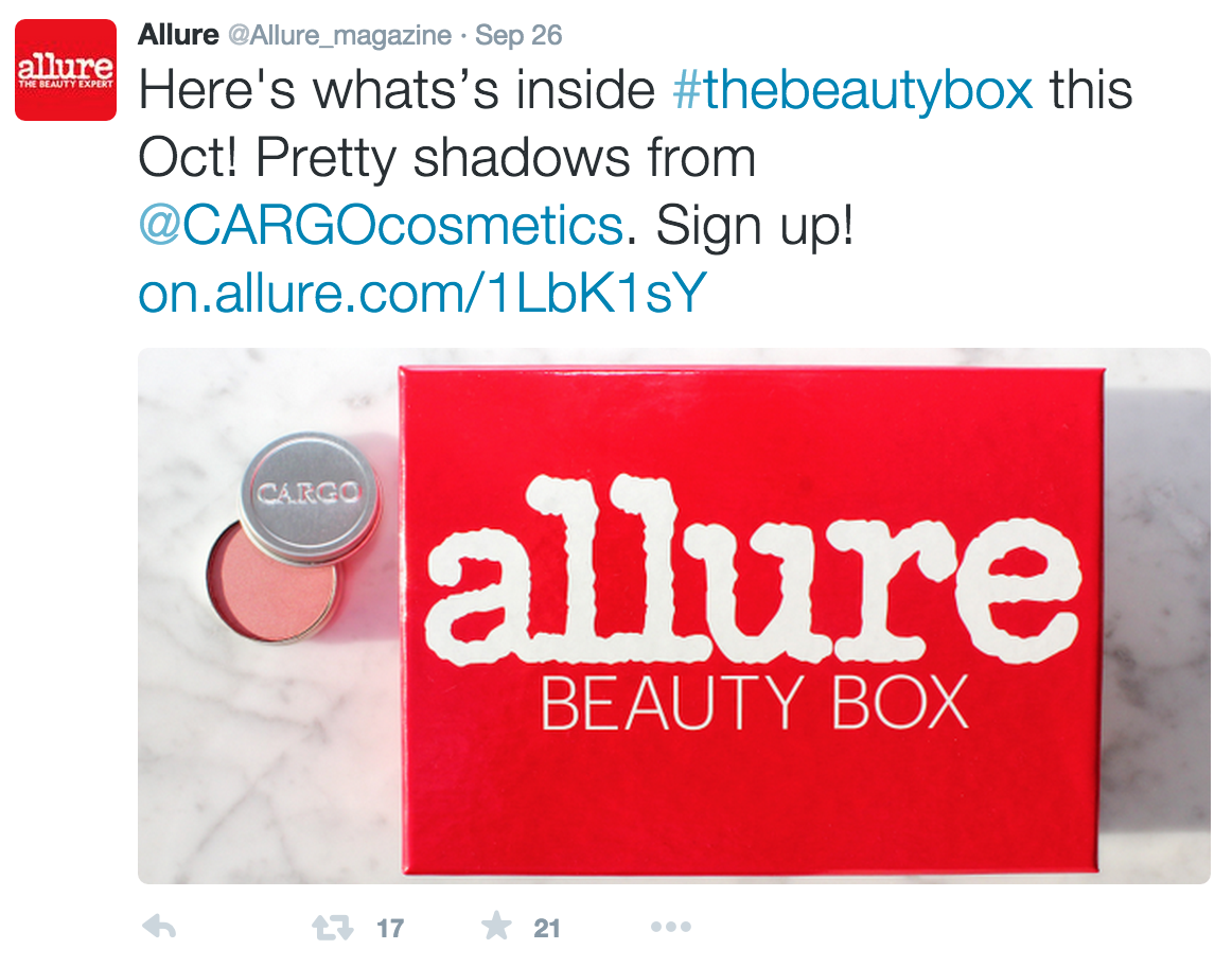 Allure Beauty Box October 2015 Spoiler