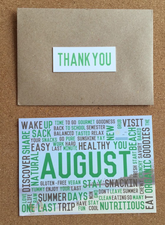 Snack Sack Subscription Box Review August 2015 - Papers