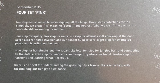 Vinyl Me, Please Subscription Box Review September 2015 - poem