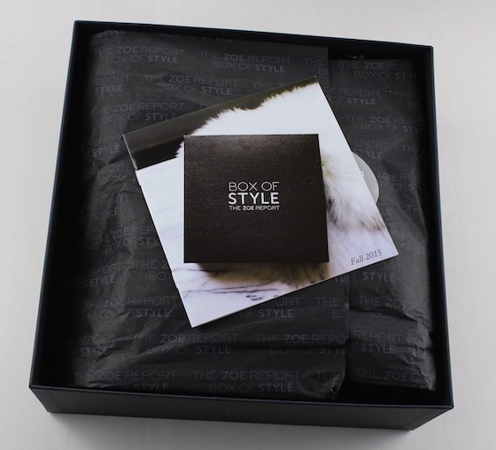 Rachel Zoe Box of Style Fall 2015 Subscription Box Review Open