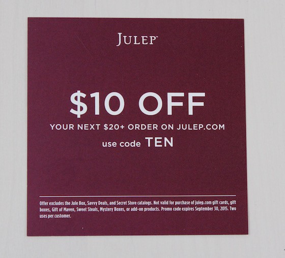 Julep Maven Review & Free Box Code – September 2015 Coupon