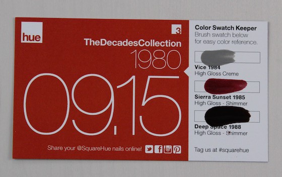Square Hue Nail Polish Subscription Box Review – Sept 2015 Swatch