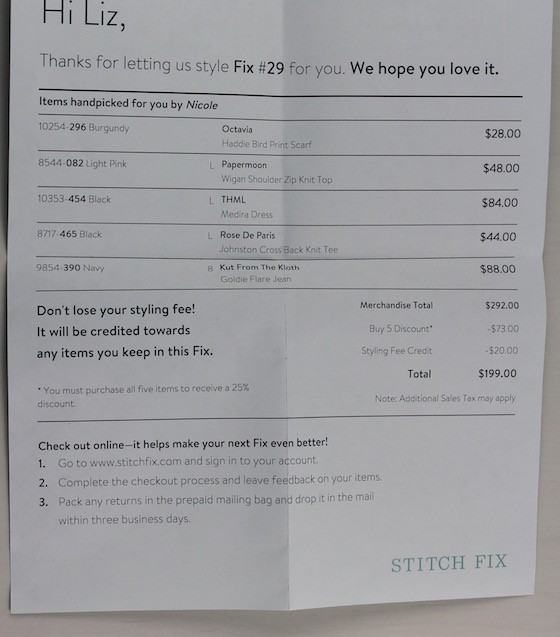 Stitch Fix Review – September 2015 Info