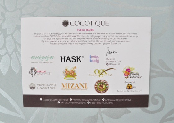 COCOTIQUE Beauty Box Review October 2015 - 5