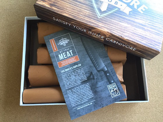 Carnivore Club Subscription Box Review October 2015 - Inside