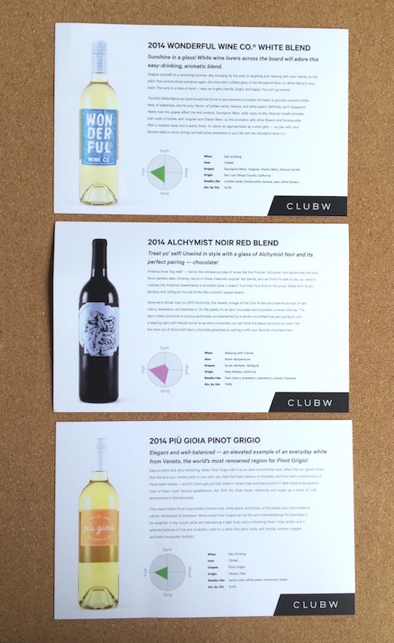 Club W Wine Subscription Review & Coupon October 2015 - Cards2