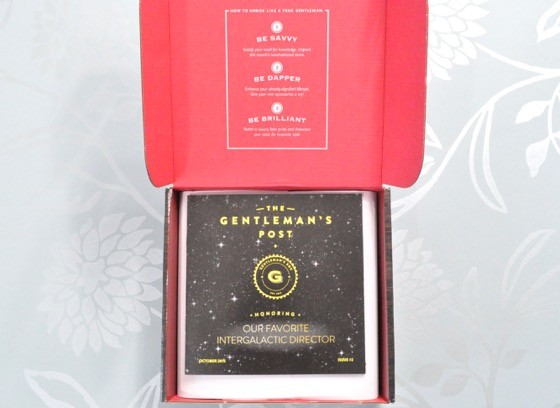 Gentleman's Box Subscription Box Review October 2015 - 2